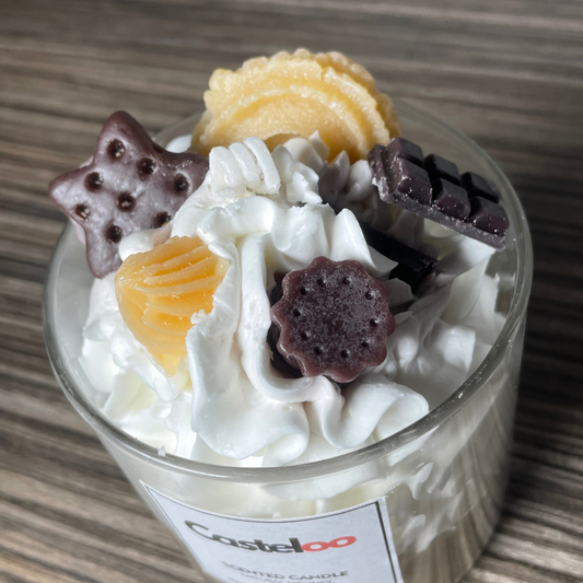 Bougie Trompe-l'œil Café crème Chocolat Casteloo