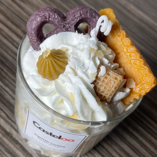 Bougie Trompe-l'œil Chantilly Biscuit Casteloo